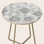 Vintage Tokyo Japan Postmark Pattern Side Table Gallery Image 2