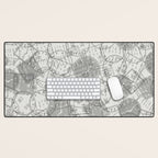Vintage Tokyo Japan Postmark Pattern Desk Mat Gallery Image 1