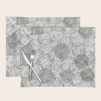 Vintage Tokyo Japan Postmark Pattern Placemat Gallery Image 1
