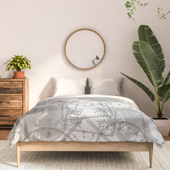 Vintage Tokyo Japan Postmark Pattern Comforter Gallery Image 3