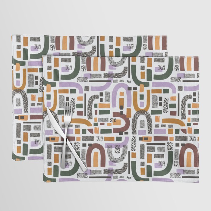 Shapes and animal print C Placemat Gallery Image 1