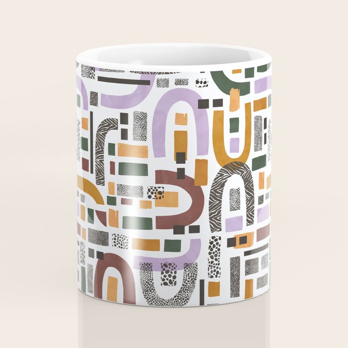 Shapes and animal print C Coffee Mug Gallery Image 4