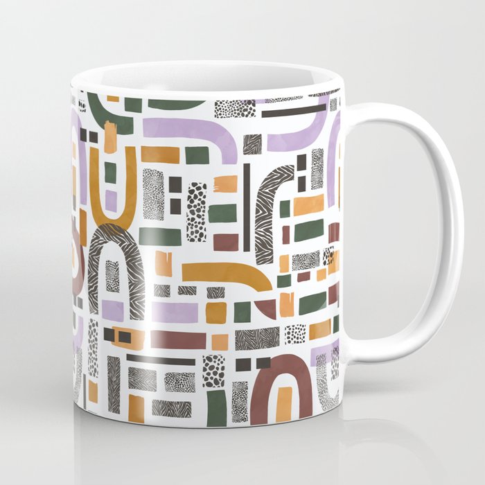 Shapes and animal print C Coffee Mug Gallery Image 1