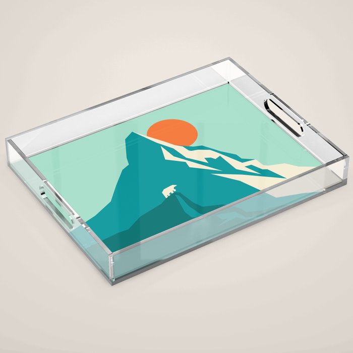 As the sun rises over the peak Acrylic Tray Gallery Image 1