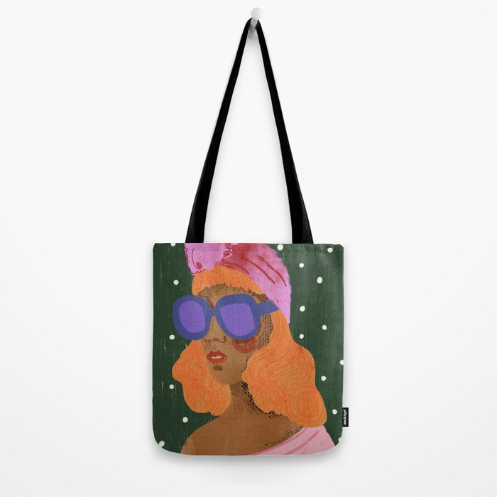 Girl Wearing Turban Tote Bag Gallery Image 2