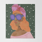 Girl Wearing Turban Throw Blanket Gallery Image 2