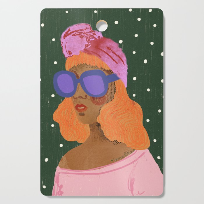 Girl Wearing Turban Cutting Board Gallery Image 1