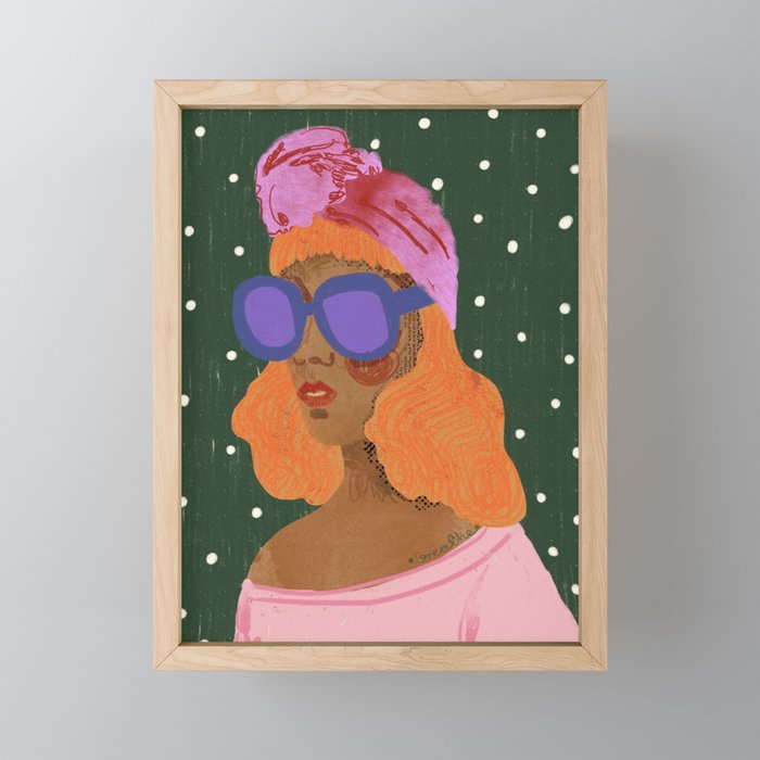 Girl Wearing Turban Mini Art Print Gallery Image 1