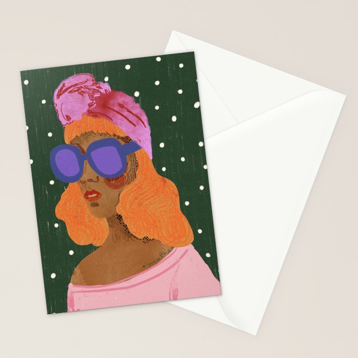 Girl Wearing Turban Stationery Card Gallery Image 2