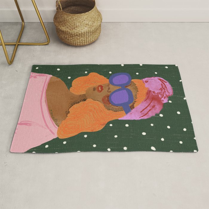 Girl Wearing Turban Rug Gallery Image 1