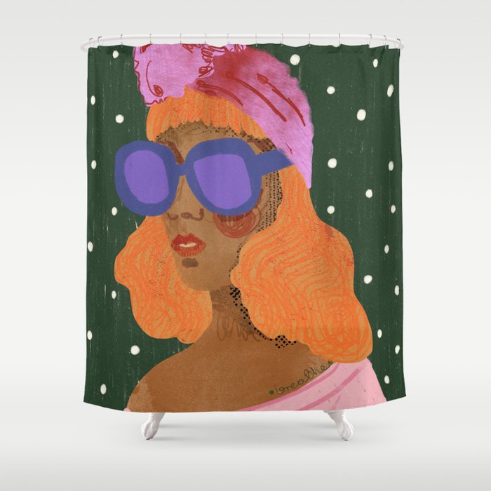 Girl Wearing Turban Shower Curtain Gallery Image 1