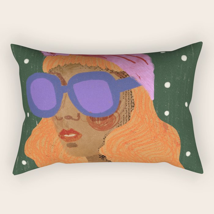 Girl Wearing Turban Rectangular Pillow Gallery Image 2