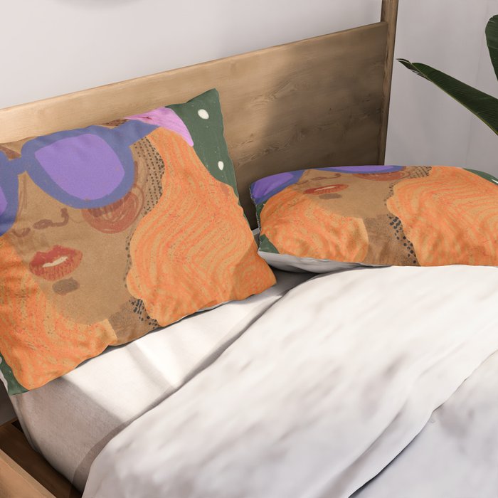 Girl Wearing Turban Pillow Sham Gallery Image 2