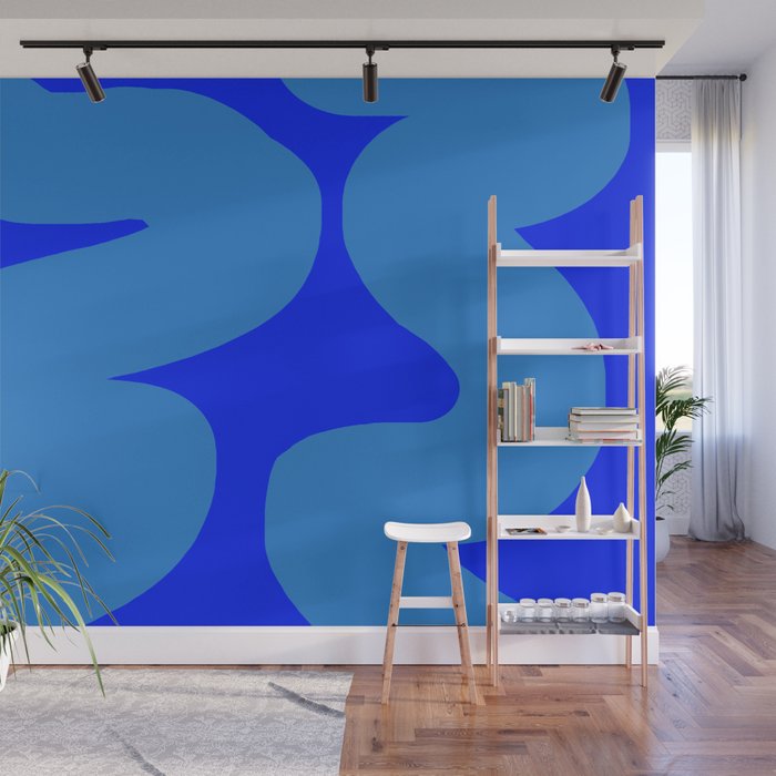 bouncy blue Wall Mural Gallery Image 1