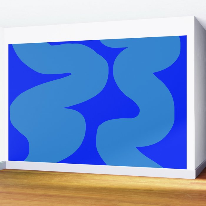 bouncy blue Wall Mural Gallery Image 2