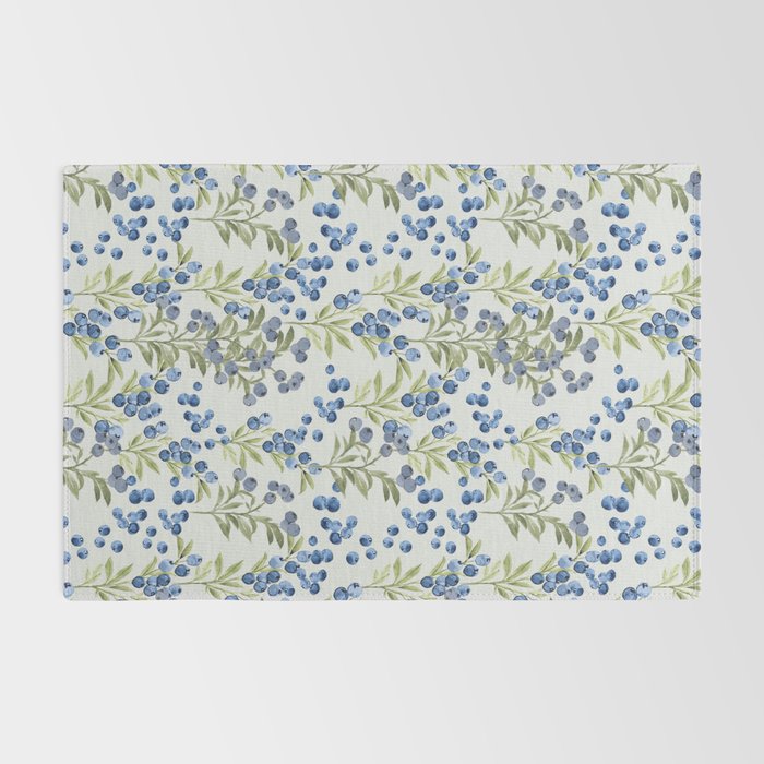 âWild Blueberryâ- Botanical Pattern (1) Rug Gallery Image 2