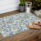 âWild Blueberryâ- Botanical Pattern (1) Outdoor Rug Gallery Image 2