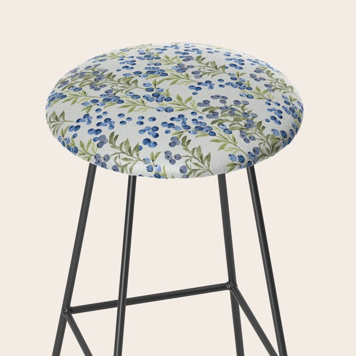 âWild Blueberryâ- Botanical Pattern (1) Stool Gallery Image 2