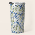 âWild Blueberryâ- Botanical Pattern (1) Travel Mug Gallery Image 3