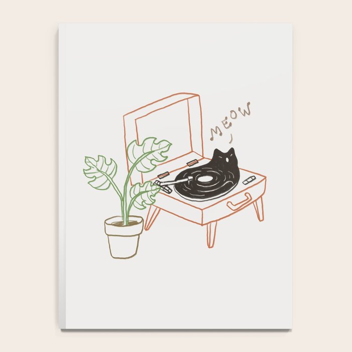 Cat and Plant 78: Vinyl Cat Notebook Gallery Image 4