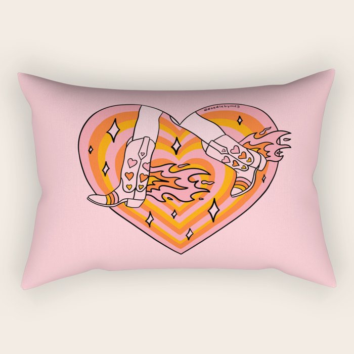 Running Cowgirl Rectangular Pillow Gallery Image 2