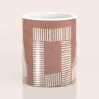 Terracotta Cream Digital Linocut Boho Artwork Coffee Mug Gallery Image 4