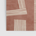 Terracotta Cream Digital Linocut Boho Artwork Poster Gallery Image 3