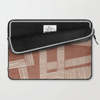 Terracotta Cream Digital Linocut Boho Artwork Laptop Sleeve Gallery Image 2