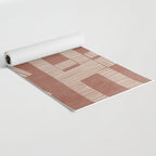 Terracotta Cream Digital Linocut Boho Artwork Yoga Mat Gallery Image 2