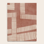 Terracotta Cream Digital Linocut Boho Artwork Notebook Gallery Image 4