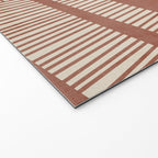 Terracotta Cream Digital Linocut Boho Artwork Welcome Mat Gallery Image 2