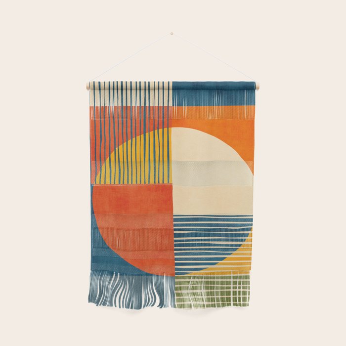 Colorful Bold Geometric Original Artwork Wall Hanging Gallery Image 1