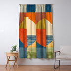 Colorful Bold Geometric Original Artwork Window Curtain Gallery Image 5