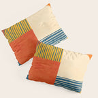 Colorful Bold Geometric Original Artwork Pillow Sham Gallery Image 3