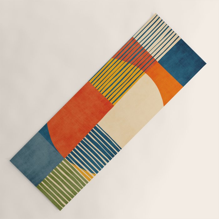 Colorful Bold Geometric Original Artwork Yoga Mat Gallery Image 1