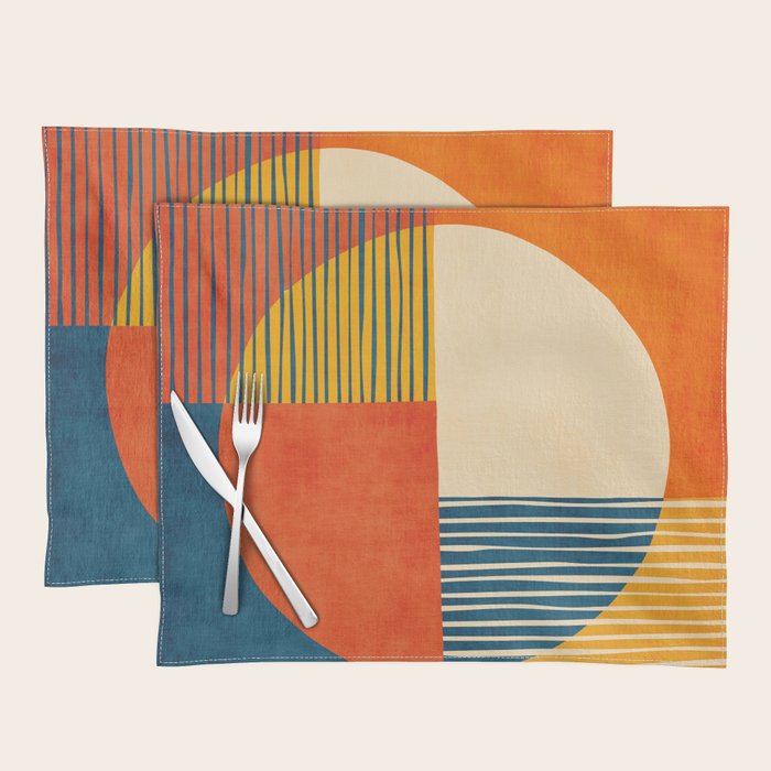Colorful Bold Geometric Original Artwork Placemat Gallery Image 1