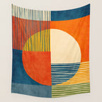 Colorful Bold Geometric Original Artwork Wall Tapestry Gallery Image 4