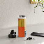 Colorful Bold Geometric Original Artwork Water Bottle Gallery Image 4