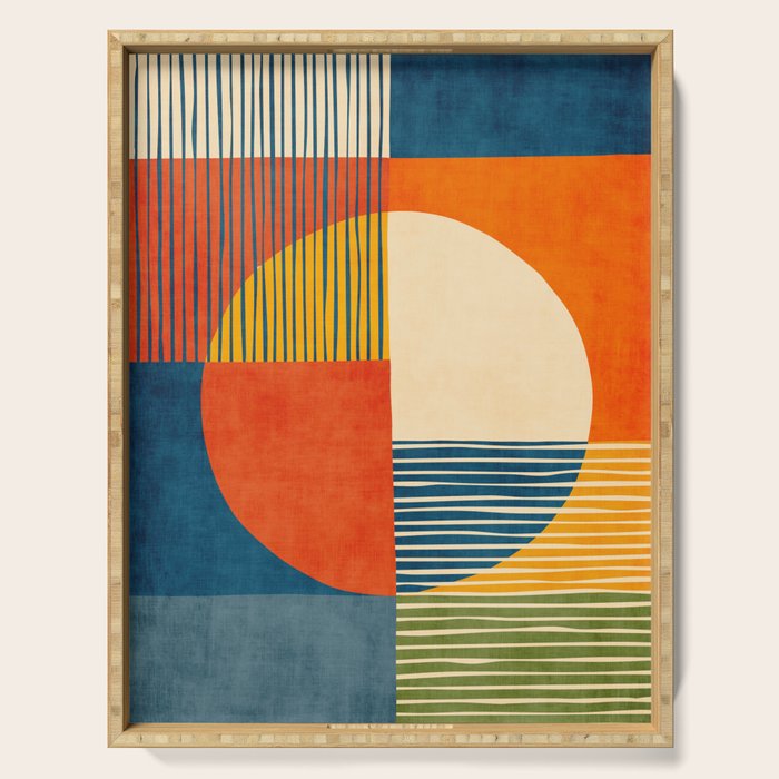 Colorful Bold Geometric Original Artwork Serving Tray Gallery Image 1
