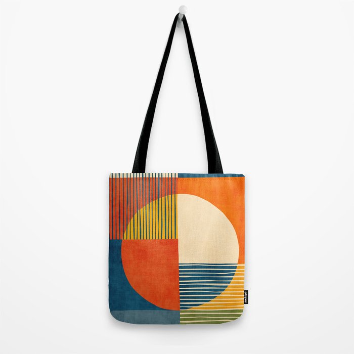 Colorful Bold Geometric Original Artwork Tote Bag Gallery Image 2