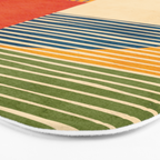 Colorful Bold Geometric Original Artwork Bath Mat Gallery Image 3
