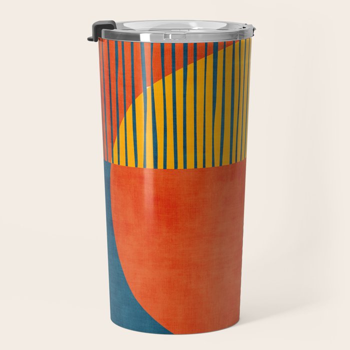 Colorful Bold Geometric Original Artwork Travel Mug Gallery Image 3