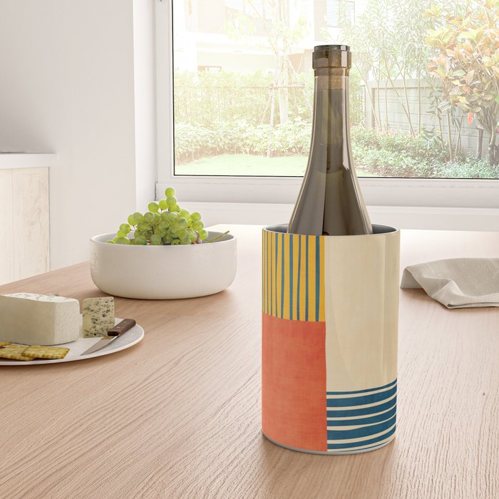 Colorful Bold Geometric Original Artwork Wine Chiller Gallery Image 4