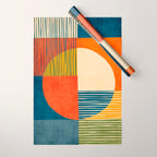 Colorful Bold Geometric Original Artwork Wrapping Paper Gallery Image 1