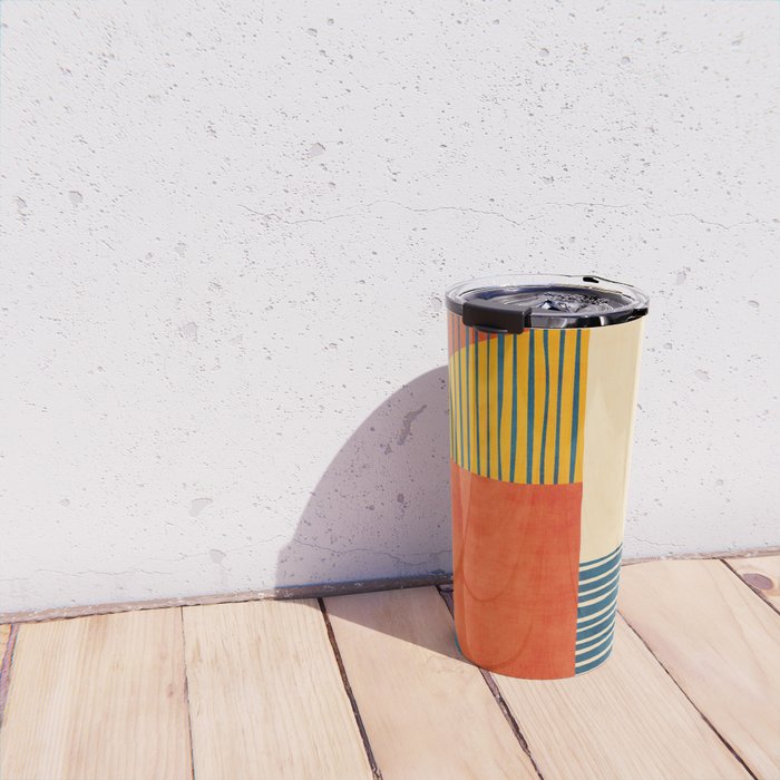 Colorful Bold Geometric Original Artwork Travel Mug Gallery Image 4