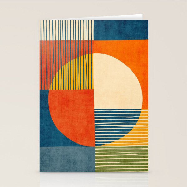 Colorful Bold Geometric Original Artwork Stationery Card Gallery Image 2