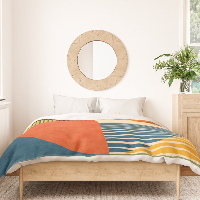 Colorful Bold Geometric Original Artwork Duvet Cover Gallery Image 3