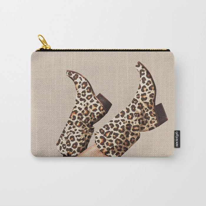 These Boots - Leopard Print V2 Beige Carry All Pouch Gallery Image 1