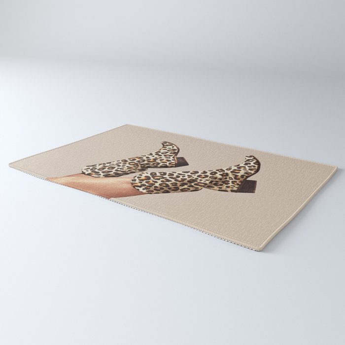 These Boots - Leopard Print V2 Beige Rug Gallery Image 3
