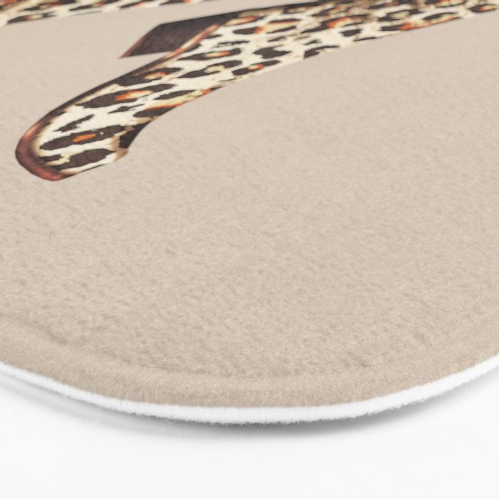 These Boots - Leopard Print V2 Beige Bath Mat Gallery Image 3